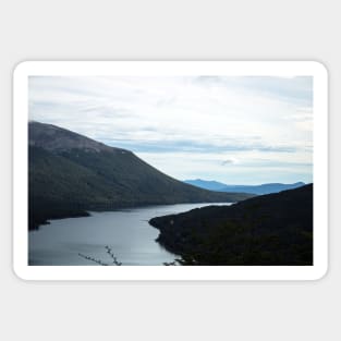 Tierra del Fuego, lake and mountains Sticker